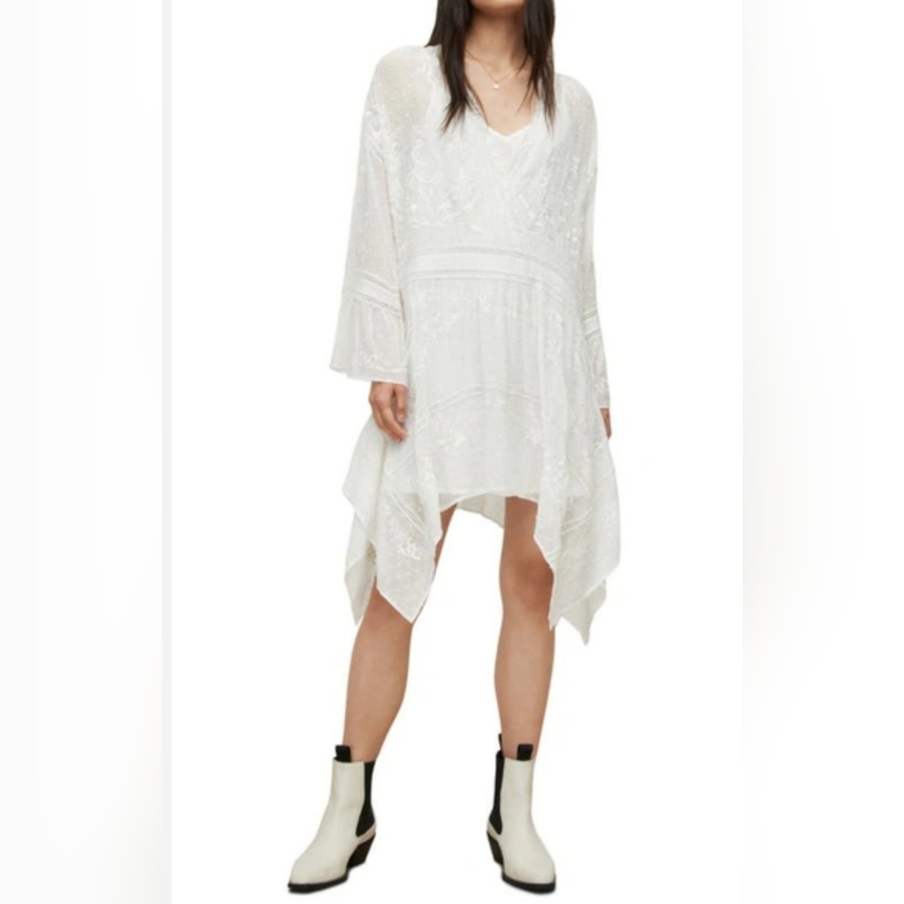 ALLSAINTS   Dawn Embroidered dress Size 8 New